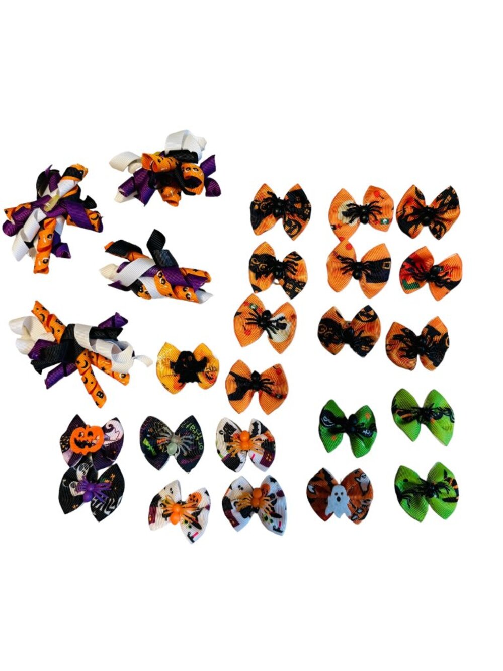 25 pc adorable Halloween bows and hair accessories